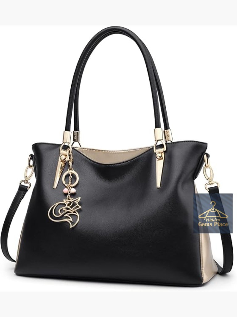 Genuine Leather Medium Tote Satchel Handbag Shoulder Bag